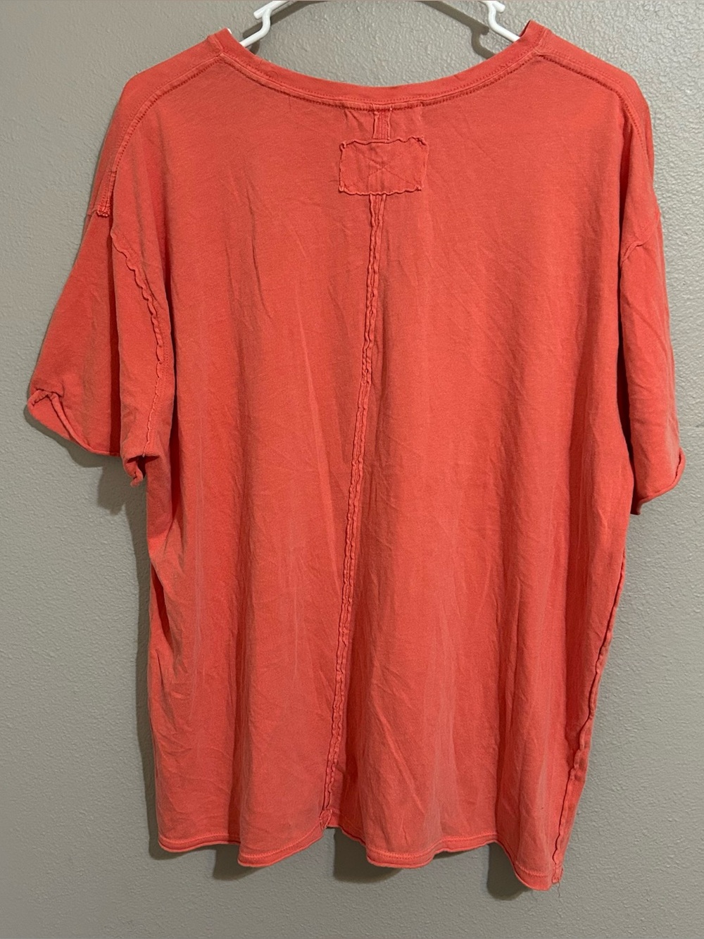 Free People Nina Orange Short Sleeve Cotton Boxy Fit T Shirt Women’s Size Medium - Picture 4 of 8